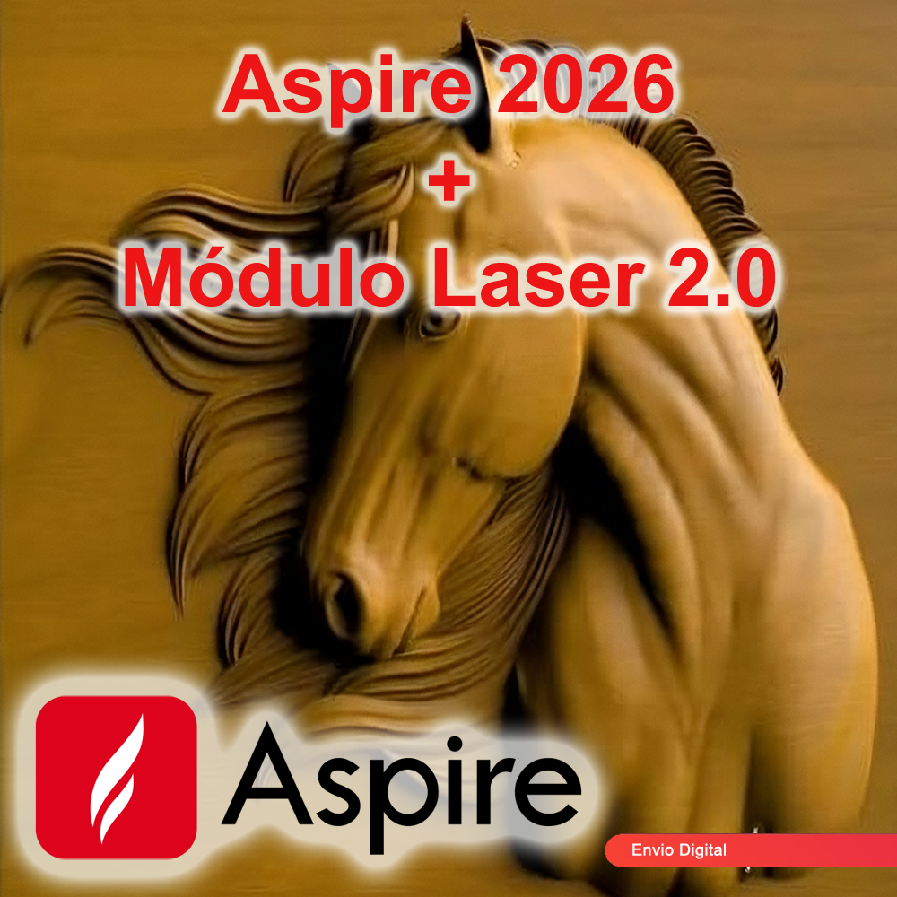 Vectric Aspire Pro 12.5 + Módulo Laser 2.0